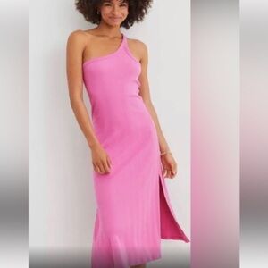 Aerie One-Shoulder Pink Dress